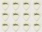 Preview: Horse 351 Celluloid White Pick Heavy Plektren 12 Stück