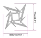 Preview: B-179NS-WT Inlay Stickers, Ninja Star / James Hetfield (Metallica)