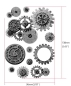 Preview: B-187ST-SET Inlay Stickers, Body-Steampunk Gear Inlay Set