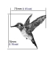Preview: B-142HB Inlay Stickers, Hummingbird