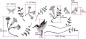 Preview: B-150AH-BL Inlay Stickers, Assorted Hummingbird