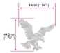 Preview: B-189GA-WT Inlay Stickers,Jerry Garcia's Eagle (White Pearl) (WS)