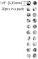 Preview: F-090-14-BP Inlay Stickers, Custum Dots 1/4 (BP)