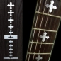 Preview: F-070CR-MT Inlay Stickers, Cross (Metallic) Fret Markers