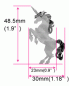 Preview: H-126UC-N Inlay Stickers, Unicorn Decals Headstock Peghead (regular)
