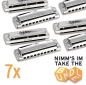 Preview: Seydel 1847 LIGHTNING Blues Mundharmonika im Set 16627 – in G, A, Bb, C, D, E und F