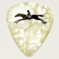 Preview: Horse 351 White Pearloid Pick White Medium Plektren 12 Stück