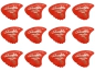 Preview: Sharkfin Goldprint Plektrum weich 0,52mm Red 12 Stück