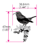 Preview: UK-268HHC Inlay Stickers, Body-S-Hawaiian Honeycreeper