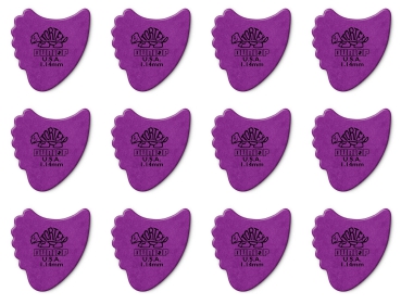 Dunlop Tortex 1,14mm Fin Picks Plektrum lila (12 Stück)