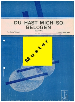 Du hast mich so belogen - Noten für Klavier