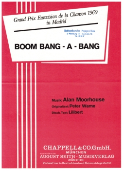 BOOM BANG - A - BANG - Noten für Klavier