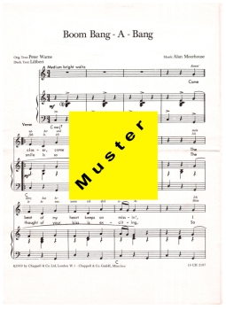 BOOM BANG - A - BANG - Noten für Klavier