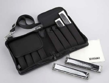 SUZUKI Mundharmonika SU-21W-S   4er SET mit Tasche