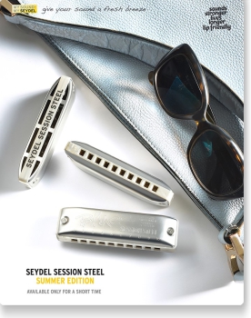 C.A. Seydel SESSION STEEL 2026 SUMMER EDITION 10316 im 6er-Mundharmonika  Set in G, A, Bb, C, D und F