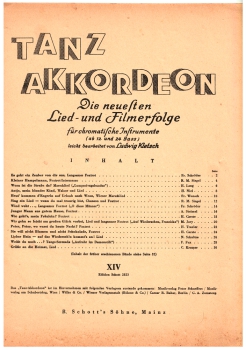 die neuesten Lied und Filmerfolge - Tanz Akkordeon - für Akkordeon