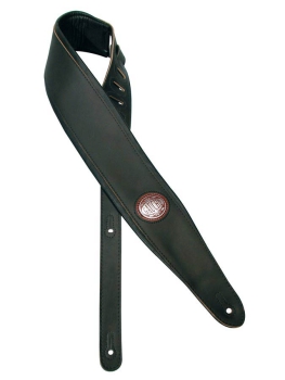 Gitarrengurt Gaucho GST-600 BK Ledergurt –Schwarz extra Breit gepolstert Deluxe