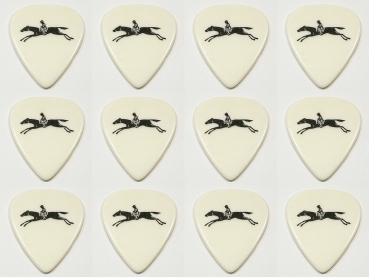 Horse 351 Celluloid White Pick Heavy Plektren 12 Stück