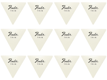 Fender 355 Shape Pick White Thin Plektren 12 Stück