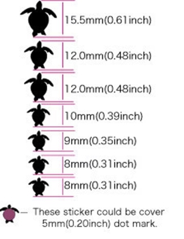 UKF-248HT-BL Inlay Stickers, Sea Turtles / Honus - Fret Markers for Ukuleles