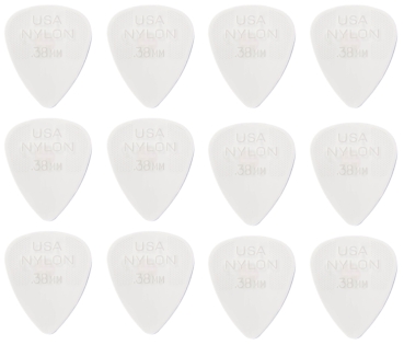 Dunlop Standard 0,38mm Plektrum weis(12 Stück)