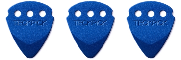 Dunlop 467 TECKPICK Aluminium Plektrum Blau 3 Stück