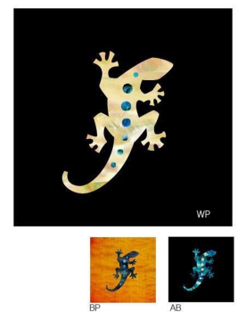 B-201LZ-BL Inlay Stickers, Body Lizard Decals (AB)