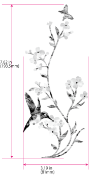 B-168ITG Inlay Stickers, In The Garden (Flowers Hummingbird Butterfly) (WS)
