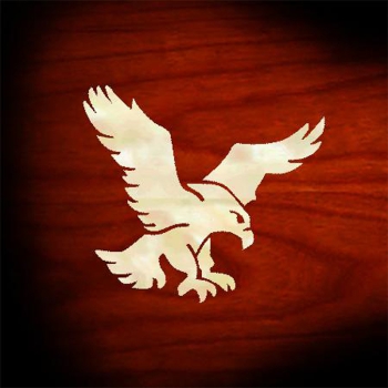 B-189GA-WT Inlay Stickers,Jerry Garcia's Eagle (White Pearl) (WS)