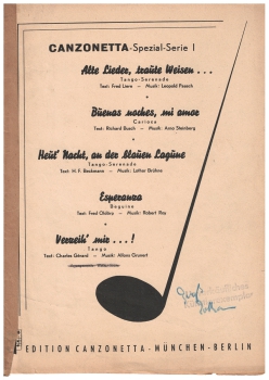 Canzonetta - Spezial-Serie 1 - für Klavier - unverkäufliches Künstler-Exemplar