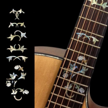 F-057CDY Inlay Stickers, Fret Mark- Winding Vine w/Bird