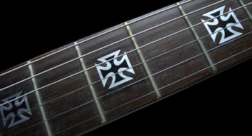F-071IC-MT Inlay Stickers, Fret Mark - Iron Cross (Metallic)