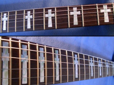 F-0741C-WT Inlay Stickers, Fret Mark-Iommi Cross (WS)