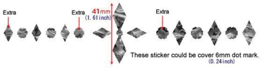 F-015CK-BP Inlay Stickers, Fret Mark-Checker (BP)