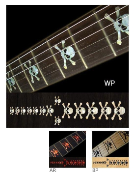 F-067SK-WT Inlay Stickers, Fret Mark-Skull (WS)