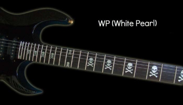 F-068SC-WT Inlay Stickers, Sideways Skull w/Crossbones Fret Markers