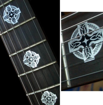 F-072CC-MT Inlay Stickers, Celtic Cross (Metallic) Fret Markers