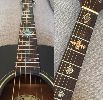 F-294NA-NA Inlay Stickers, Native American Style Ethnic Pattern Fret Markers (Natural)