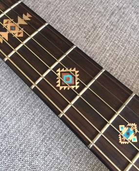 F-294NA-NA Inlay Stickers, Native American Style Ethnic Pattern Fret Markers (Natural)