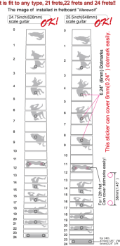 FT-077WO-WT Inlay Stickers, Fret Mark - Werewolf