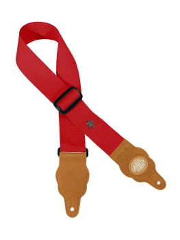 Gaucho GST-100-RD Hanf Gitarren-Gurt rot