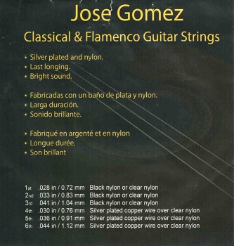 Classic und Flamenco Saiten Jose Gomez C302910 Normal Tension