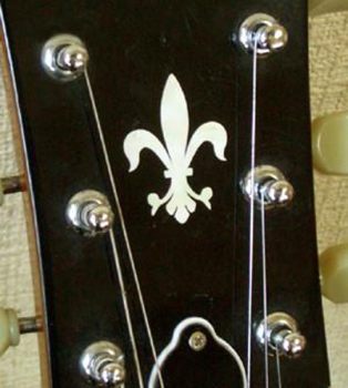 H-112FD-WT Inlay Stickers, Fleur de Lys Decals Headstock Peghead (WS)