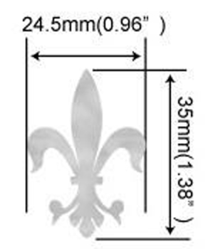 H-112FD-WT Inlay Stickers, Fleur de Lys Decals Headstock Peghead (WS)