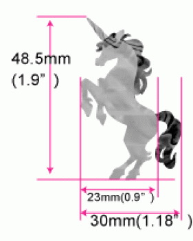 H-126UC-N Inlay Stickers, Unicorn Decals Headstock Peghead (regular)