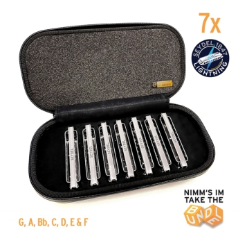 Seydel 1847 LIGHTNING Blues Mundharmonika im Set 16627 – in G, A, Bb, C, D, E und F