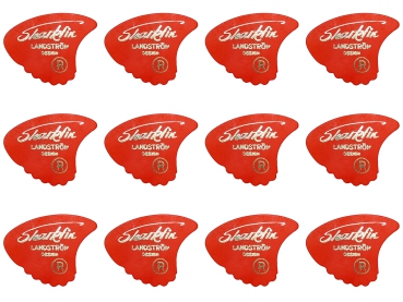 Sharkfin Goldprint Plektrum weich 0,52mm Red 12 Stück