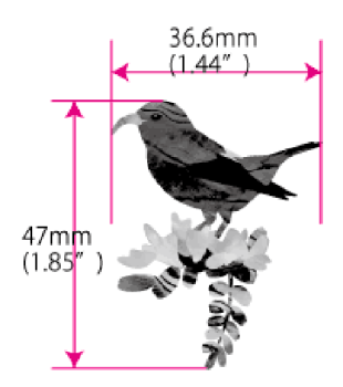 UK-268HHC Inlay Stickers, Body-S-Hawaiian Honeycreeper