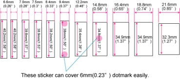 FB-101J-BP Inlay Stickers, Bass Block Fret Markers
