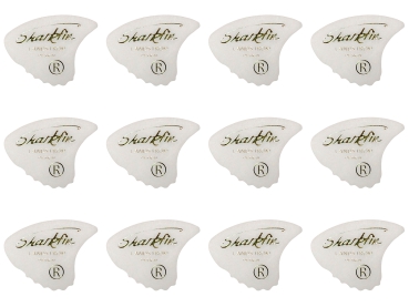 Sharkfin Goldprint Plektrum Medium 0,52mm White 12 Stück
